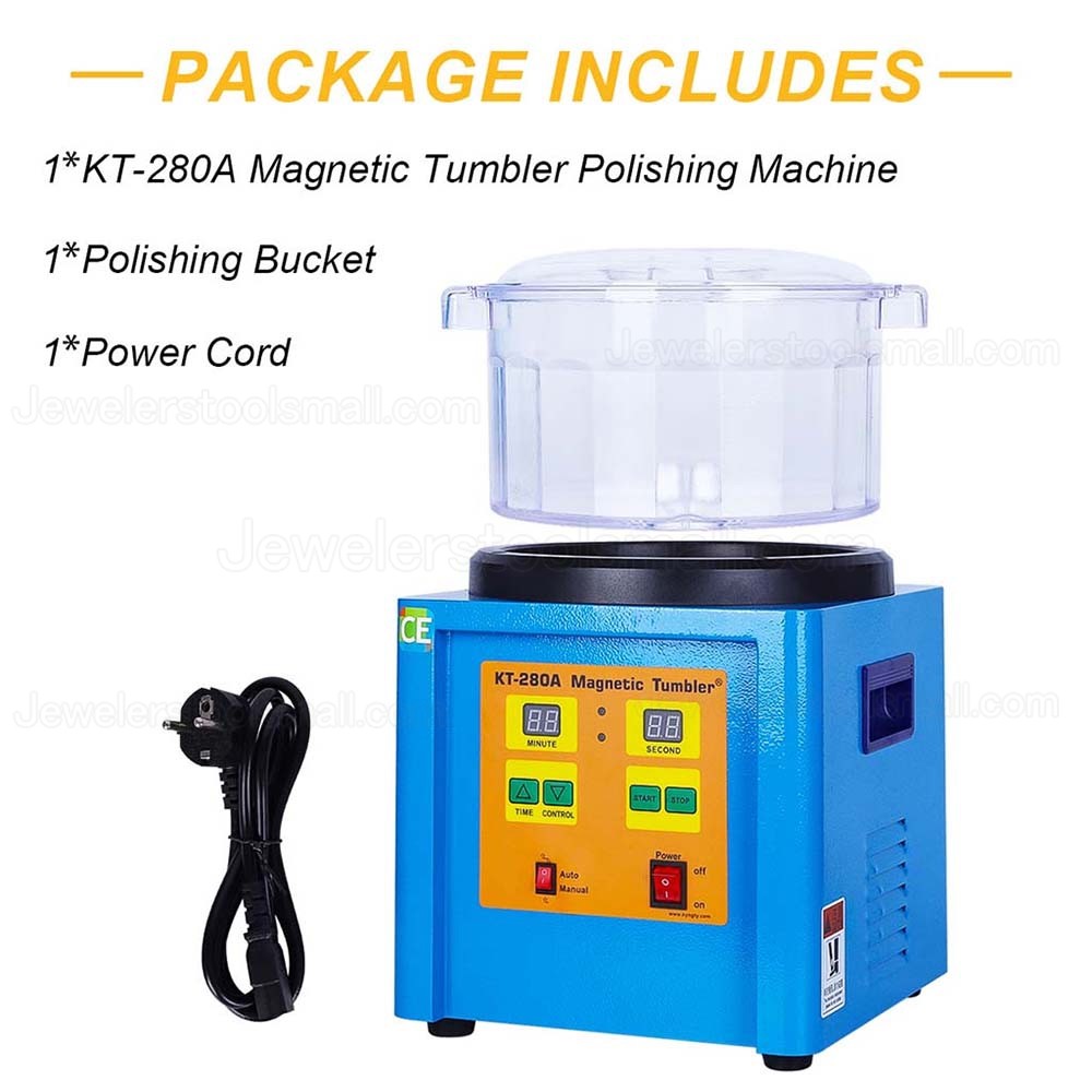 Jewelry Magnetic Tumbler Rotary Tumbler Digital Jewellery Polishing Tumbler KT-208A